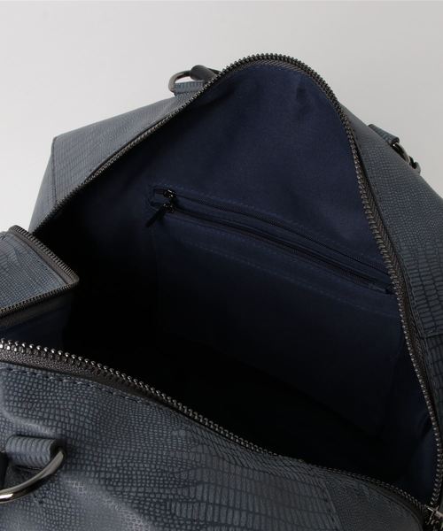 VitaFelice（ヴィータフェリーチェ）の「リザード型押し2wayボストンバッグ/トート・ショルダーバッグ（ボストンバッグ・レディース・ライトグレー/ブラウン/グリーン/ネイビー/チャコールグレー・FREE）」の6枚目の写真