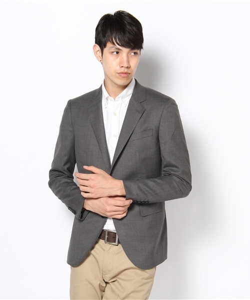 NANO universe（ナノユニバース）の「シルク混シングル2B JK（テーラードジャケット・メンズ・ブラック/ネイビー/チャコール/グレー・44/46/48/50）」の3枚目の写真