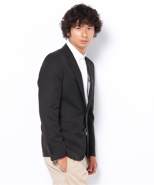 NANO universe（ナノユニバース）の「シルク混シングル2B JK（テーラードジャケット・メンズ・ブラック/ネイビー/チャコール/グレー・44/46/48/50）」の5枚目の写真