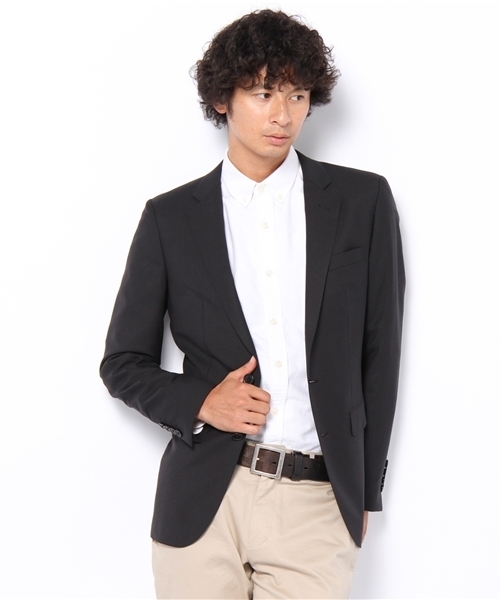 NANO universe（ナノユニバース）の「シルク混シングル2B JK（テーラードジャケット・メンズ・ブラック/ネイビー/チャコール/グレー・44/46/48/50）」の7枚目の写真