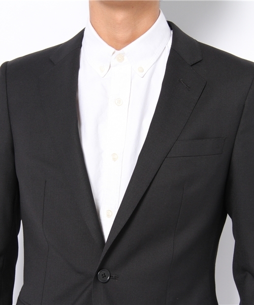 NANO universe（ナノユニバース）の「シルク混シングル2B JK（テーラードジャケット・メンズ・ブラック/ネイビー/チャコール/グレー・44/46/48/50）」の8枚目の写真