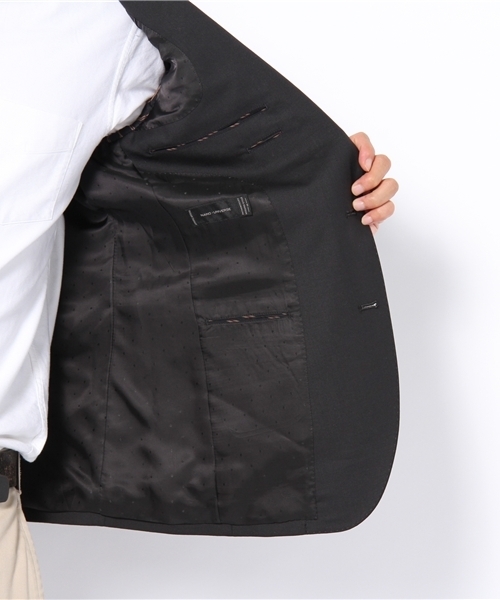 NANO universe（ナノユニバース）の「シルク混シングル2B JK（テーラードジャケット・メンズ・ブラック/ネイビー/チャコール/グレー・44/46/48/50）」の11枚目の写真