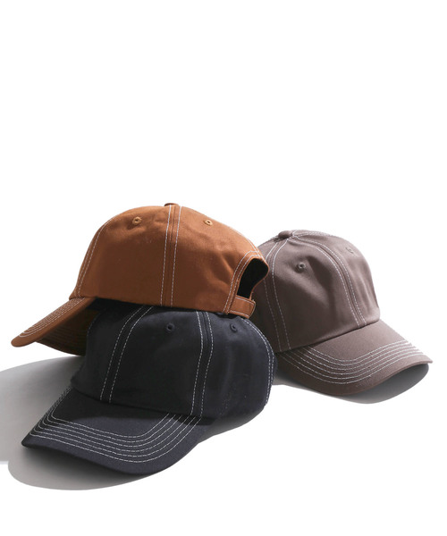 WEGO（ウィゴー）の「DISPARK/ステッチワークキャップ（キャップ・レディース・キャメル/カーキ/ブラック・FREE）」の6枚目の写真