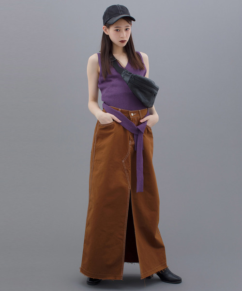 WEGO（ウィゴー）の「DISPARK/ステッチワークキャップ（キャップ・レディース・キャメル/カーキ/ブラック・FREE）」の15枚目の写真