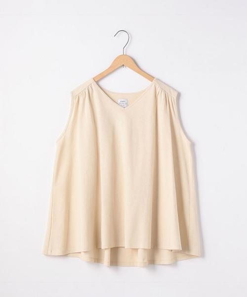 coen（コーエン）の「ナシジギャザーノースリーブカットソー（Tシャツ/カットソー・レディース・ダークグリーン/ピンク/ナチュラル/ネイビー・FREE）」の20枚目の写真