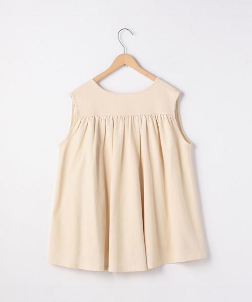 coen（コーエン）の「ナシジギャザーノースリーブカットソー（Tシャツ/カットソー・レディース・ダークグリーン/ピンク/ナチュラル/ネイビー・FREE）」の19枚目の写真