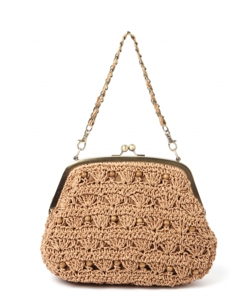 studio CLIP（スタディオクリップ）の「ペーパー×ビーズ2WAYがま口バッグ（ショルダーバッグ・レディース・ナチュラル/パープル/キャメル・FREE）」の11枚目の写真