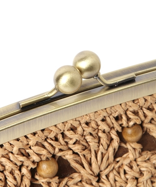 studio CLIP（スタディオクリップ）の「ペーパー×ビーズ2WAYがま口バッグ（ショルダーバッグ・レディース・ナチュラル/パープル/キャメル・FREE）」の10枚目の写真