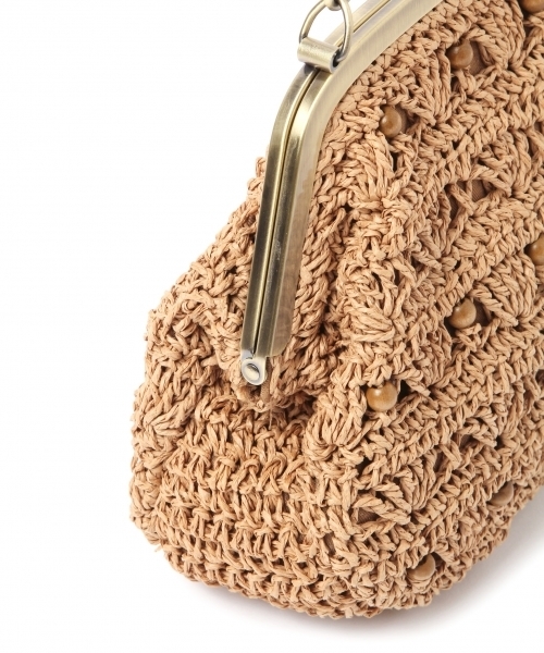 studio CLIP（スタディオクリップ）の「ペーパー×ビーズ2WAYがま口バッグ（ショルダーバッグ・レディース・ナチュラル/パープル/キャメル・FREE）」の18枚目の写真