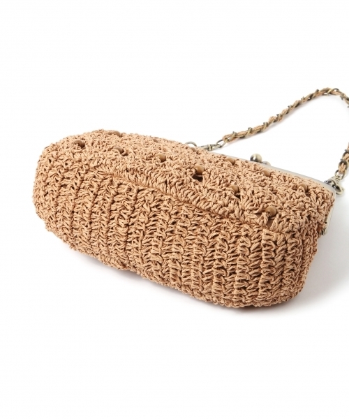 studio CLIP（スタディオクリップ）の「ペーパー×ビーズ2WAYがま口バッグ（ショルダーバッグ・レディース・ナチュラル/パープル/キャメル・FREE）」の8枚目の写真