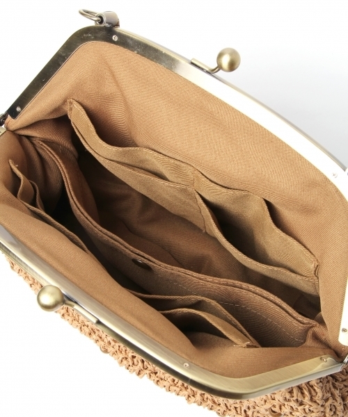 studio CLIP（スタディオクリップ）の「ペーパー×ビーズ2WAYがま口バッグ（ショルダーバッグ・レディース・ナチュラル/パープル/キャメル・FREE）」の6枚目の写真