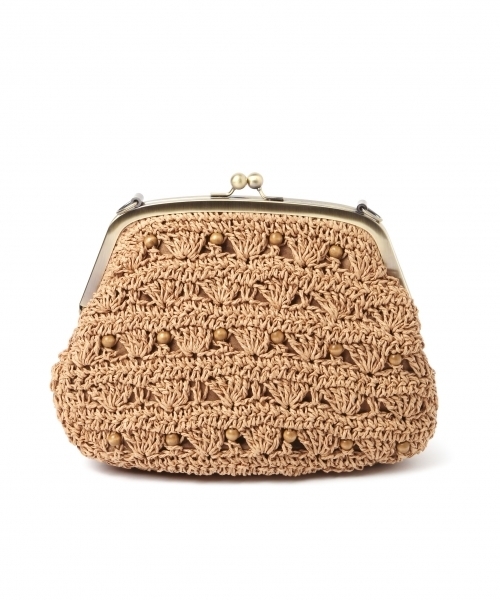 studio CLIP（スタディオクリップ）の「ペーパー×ビーズ2WAYがま口バッグ（ショルダーバッグ・レディース・ナチュラル/パープル/キャメル・FREE）」の21枚目の写真