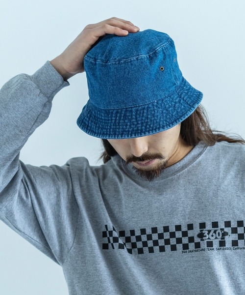 newhattan(ニューハッタン)の「【NEWHATTAN】デニムバケットハット(ハット・メンズ・ブラック/ライトブルー/インディゴブルー/ブルー・FREE)」の4枚目の写真