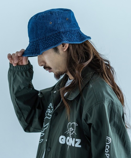 newhattan(ニューハッタン)の「【NEWHATTAN】デニムバケットハット(ハット・メンズ・ブラック/ライトブルー/インディゴブルー/ブルー・FREE)」の1枚目の写真