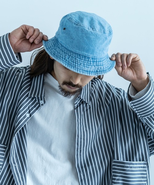 newhattan(ニューハッタン)の「【NEWHATTAN】デニムバケットハット(ハット・メンズ・ブラック/ライトブルー/インディゴブルー/ブルー・FREE)」の3枚目の写真