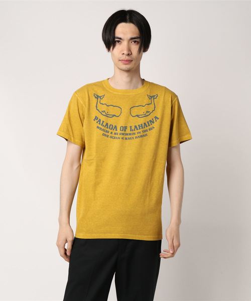 Good On(グッドオン)の「Good On/グッドオン WHALE SS TEE(Tシャツ/カットソー・メンズ・マスタード/ホワイト/ネイビー・LARGE/MEDIUM/X-LARGE)」の3枚目の写真