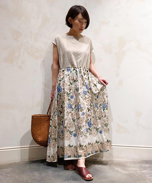 Beardsley ビアズリー の 花柄ロングワンピース ワンピース Wear