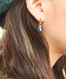 チャイハネ | 【チャイハネ】澄んだ夜空のドロップピアス(ピアス（両耳用）)