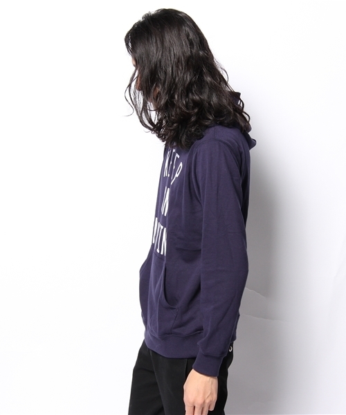 WEGO（ウィゴー）の「WEGO/フロッキープリントプルパーカー（パーカー・メンズ・杢グレー/ダークグリーン/ネイビー/ワイン・MEDIUM/LARGE）」の6枚目の写真