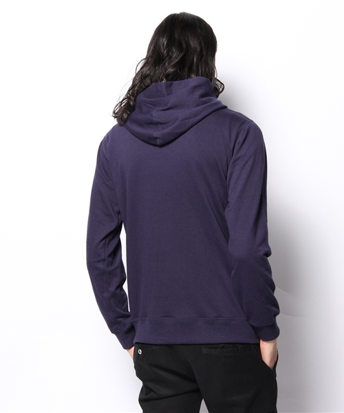 WEGO（ウィゴー）の「WEGO/フロッキープリントプルパーカー（パーカー・メンズ・杢グレー/ダークグリーン/ネイビー/ワイン・MEDIUM/LARGE）」の7枚目の写真