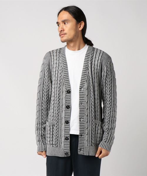 VENCEEXCHANGE（ヴァンスエクスチェンジ）の「ヒキソロエケーブルカーディガン（カーディガン/ボレロ・メンズ・チャコールグレー/ライトブルー・M/L）」の6枚目の写真