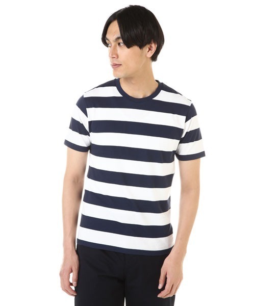 SUNSPEL（サンスペル）の「SUNSPEL / MEN’S?ORGANIC COTTON（Tシャツ/カットソー・メンズ・ネイビー/レッド・SMALL/LARGE/MEDIUM）」の3枚目の写真