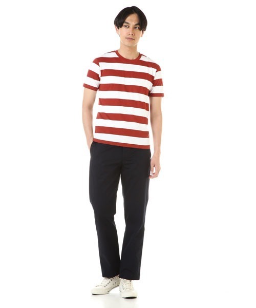 SUNSPEL（サンスペル）の「SUNSPEL / MEN’S?ORGANIC COTTON（Tシャツ/カットソー・メンズ・ネイビー/レッド・SMALL/LARGE/MEDIUM）」の6枚目の写真
