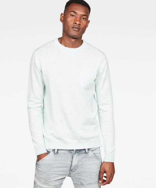 G-STAR(ジースター)の「Core Pocket Knit(ニット/セーター・メンズ・ホワイト/レッド/ダークブルー/ライトブルー・SMALL/MEDIUM/LARGE/X-SMALL)」の2枚目の写真