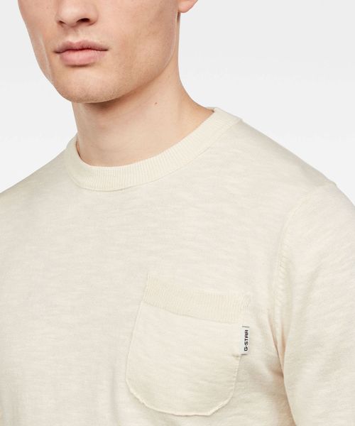 G-STAR(ジースター)の「Core Pocket Knit(ニット/セーター・メンズ・ホワイト/レッド/ダークブルー/ライトブルー・SMALL/MEDIUM/LARGE/X-SMALL)」の7枚目の写真