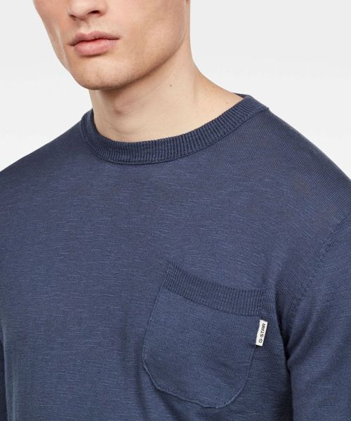 G-STAR(ジースター)の「Core Pocket Knit(ニット/セーター・メンズ・ホワイト/レッド/ダークブルー/ライトブルー・SMALL/MEDIUM/LARGE/X-SMALL)」の14枚目の写真