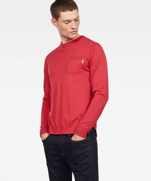 G-STAR(ジースター)の「Core Pocket Knit(ニット/セーター・メンズ・ホワイト/レッド/ダークブルー/ライトブルー・SMALL/MEDIUM/LARGE/X-SMALL)」の16枚目の写真