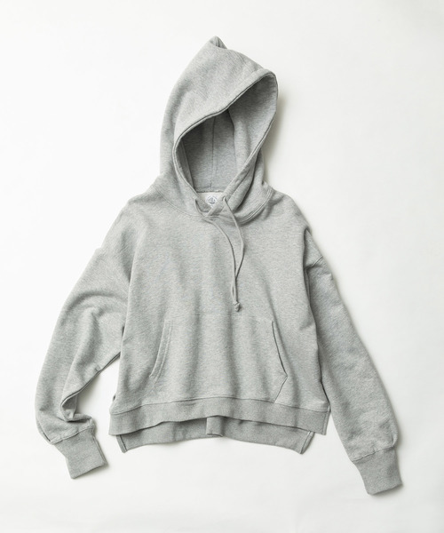 made in standard （メイドインスタンダード）の「ビッグシルエット 12ozヘビーウェイトスウェット プルオーバーパーカー（パーカー・レディース・ホワイト/ブラック/ベージュ/ピンク/ミント/杢グレー・FREE）」の15枚目の写真