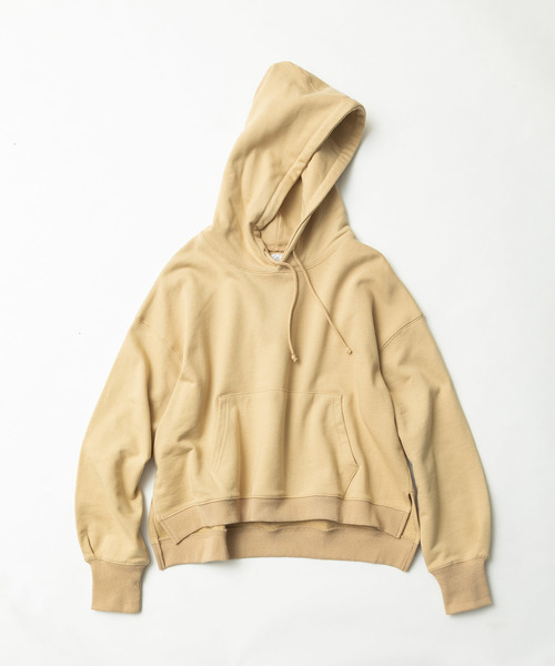 made in standard （メイドインスタンダード）の「ビッグシルエット 12ozヘビーウェイトスウェット プルオーバーパーカー（パーカー・レディース・ホワイト/ブラック/ベージュ/ピンク/ミント/杢グレー・FREE）」の16枚目の写真