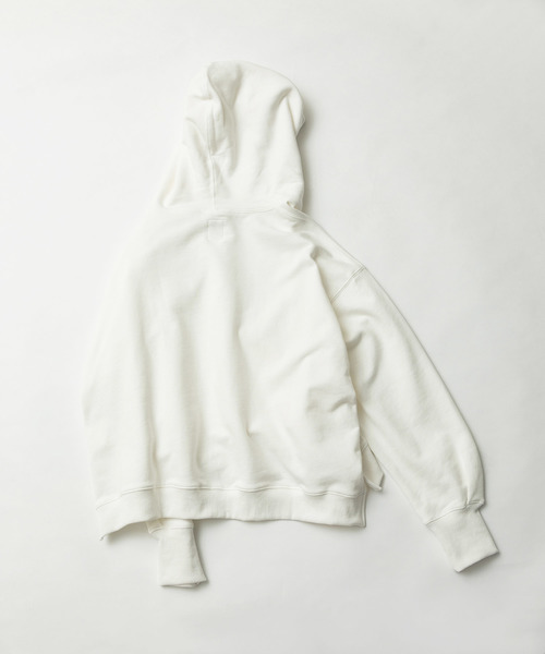 made in standard （メイドインスタンダード）の「ビッグシルエット 12ozヘビーウェイトスウェット プルオーバーパーカー（パーカー・レディース・ホワイト/ブラック/ベージュ/ピンク/ミント/杢グレー・FREE）」の19枚目の写真