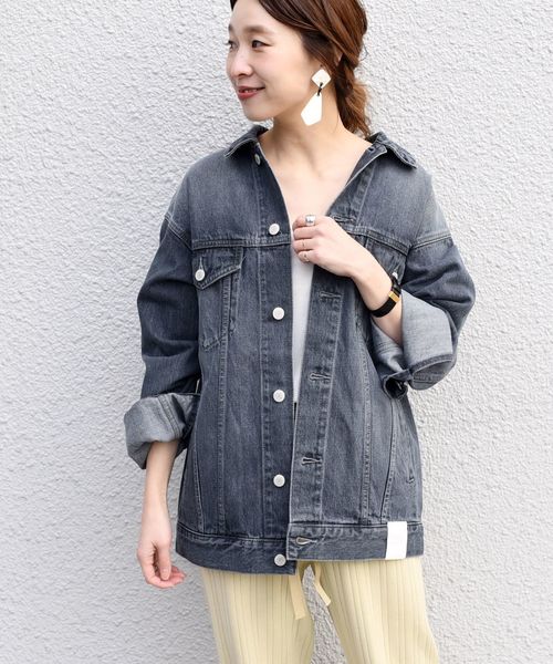 SHIPS（シップス）の「デニムジャケット 19SS（デニムジャケット・レディース・ブラック/ブルー・ONE SIZE）」の4枚目の写真