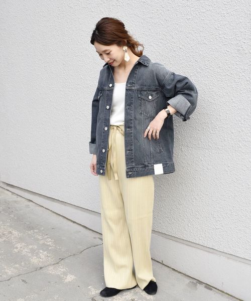 SHIPS（シップス）の「デニムジャケット 19SS（デニムジャケット・レディース・ブラック/ブルー・ONE SIZE）」の3枚目の写真