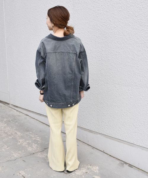 SHIPS（シップス）の「デニムジャケット 19SS（デニムジャケット・レディース・ブラック/ブルー・ONE SIZE）」の5枚目の写真