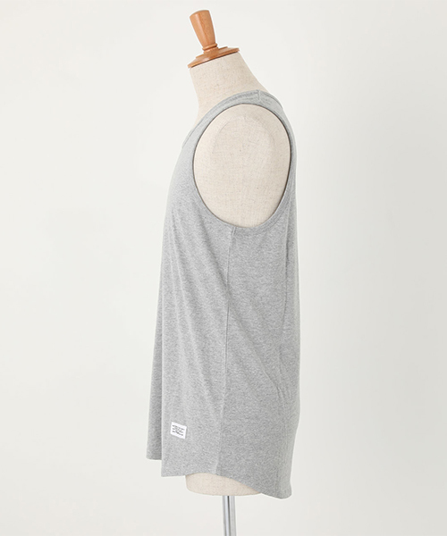 AZUL by moussy（アズールバイマウジー）の「SIMPLE LONG TANKTOP/シンプルロングタンクトップ（タンクトップ・メンズ・ホワイト/ブラック/杢グレー・SMALL/MEDIUM/LARGE）」の20枚目の写真