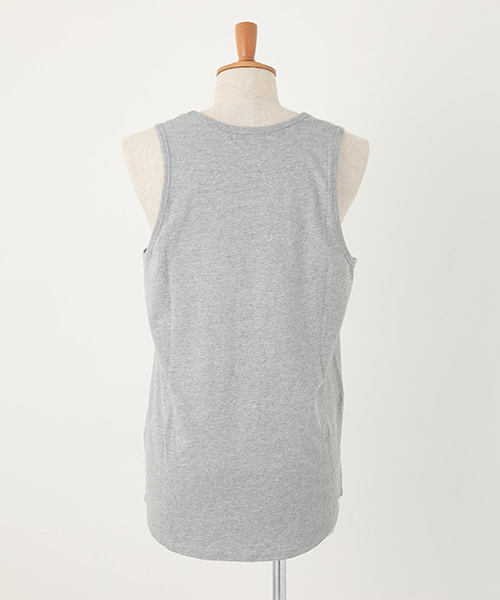 AZUL by moussy（アズールバイマウジー）の「SIMPLE LONG TANKTOP/シンプルロングタンクトップ（タンクトップ・メンズ・ホワイト/ブラック/杢グレー・SMALL/MEDIUM/LARGE）」の19枚目の写真