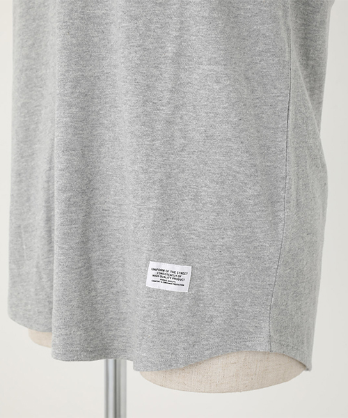 AZUL by moussy（アズールバイマウジー）の「SIMPLE LONG TANKTOP/シンプルロングタンクトップ（タンクトップ・メンズ・ホワイト/ブラック/杢グレー・SMALL/MEDIUM/LARGE）」の10枚目の写真