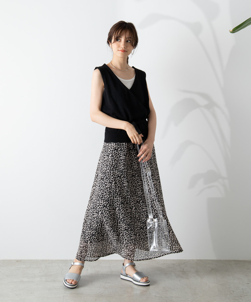 WEGO（ウィゴー）の「WEGO/カシュクールベスト（ベスト・レディース・ベージュ/ブラック・FREE）」の6枚目の写真