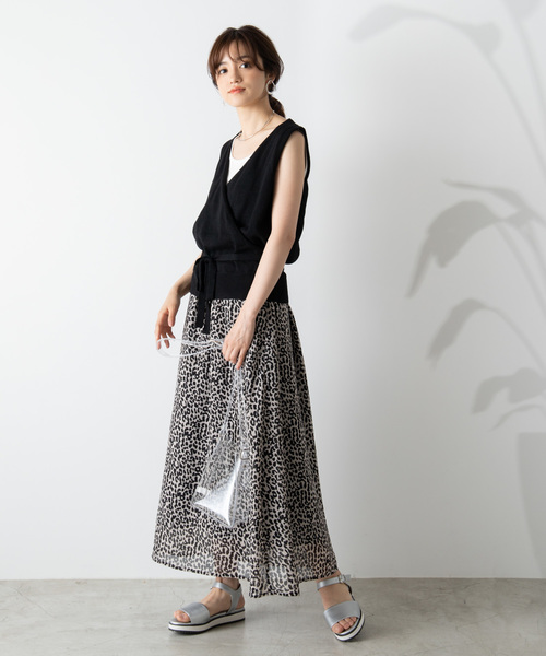 WEGO（ウィゴー）の「WEGO/カシュクールベスト（ベスト・レディース・ベージュ/ブラック・FREE）」の8枚目の写真