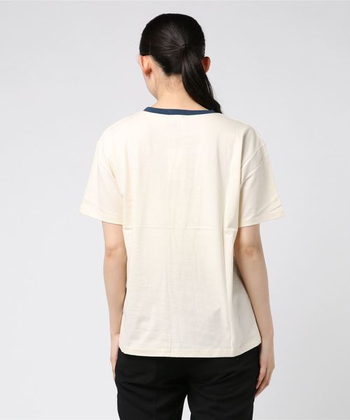 VANNIE U（ヴァニーユー）の「VANNIE U ロゴリンガーT（Tシャツ/カットソー・レディース・ネイビー/レッド・FREE）」の4枚目の写真