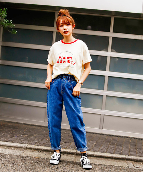 VANNIE U（ヴァニーユー）の「VANNIE U ロゴリンガーT（Tシャツ/カットソー・レディース・ネイビー/レッド・FREE）」の9枚目の写真