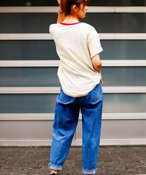 VANNIE U（ヴァニーユー）の「VANNIE U ロゴリンガーT（Tシャツ/カットソー・レディース・ネイビー/レッド・FREE）」の10枚目の写真