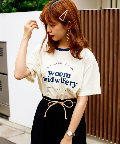 VANNIE U（ヴァニーユー）の「VANNIE U ロゴリンガーT（Tシャツ/カットソー・レディース・ネイビー/レッド・FREE）」の13枚目の写真