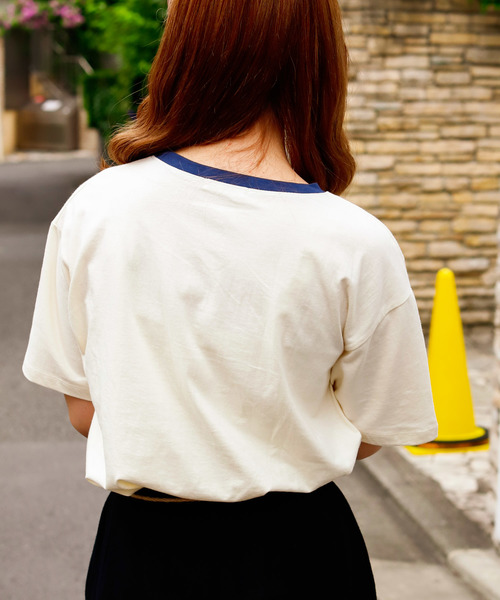 VANNIE U（ヴァニーユー）の「VANNIE U ロゴリンガーT（Tシャツ/カットソー・レディース・ネイビー/レッド・FREE）」の15枚目の写真