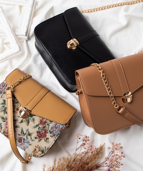 WEGO(ウィゴー)の「WEGO/チェーンショルダーバッグ(ショルダーバッグ・レディース・ブラック/その他1/その他2/ライトブラウン・FREE)」の16枚目の写真