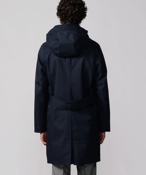 TOMORROWLAND （トゥモローランド）の「Norwegian Rain ポリエステル フーデッドコート DOUBLE BRESTED（トレンチコート・メンズ・ブラック/ネイビー・3/S/M）」の22枚目の写真