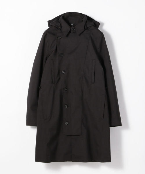 TOMORROWLAND （トゥモローランド）の「Norwegian Rain ポリエステル フーデッドコート DOUBLE BRESTED（トレンチコート・メンズ・ブラック/ネイビー・3/S/M）」の7枚目の写真